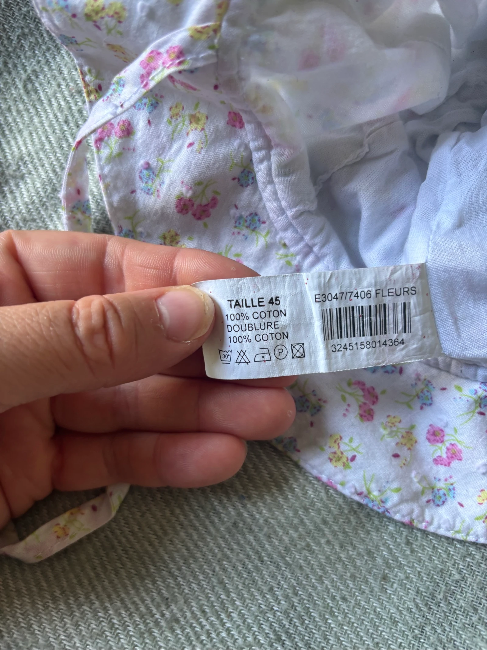 231/ Floral hat - Bout’chou - 45 cm – photo 3